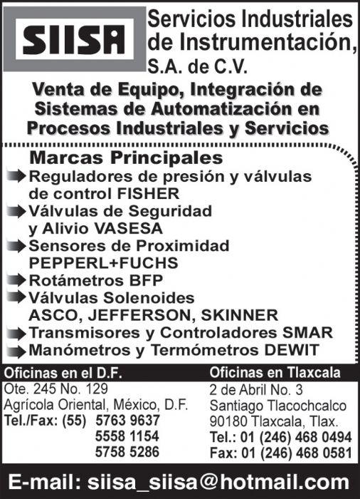 SERVICIOS INDUSTRIALES DE INSTRUMENTACION, SA DE CV Imagen