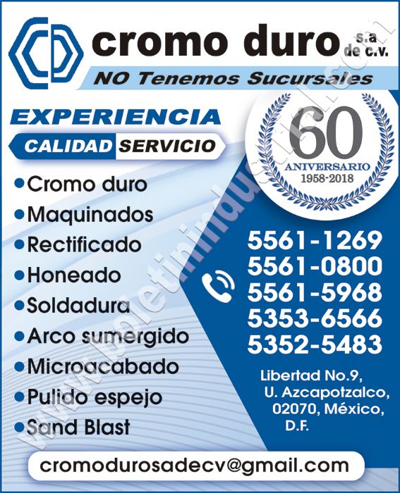 CROMO DURO, SA DE CV Imagen