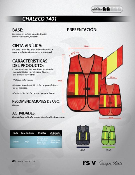 CHALECO MALLA MOD 1401 - RsV