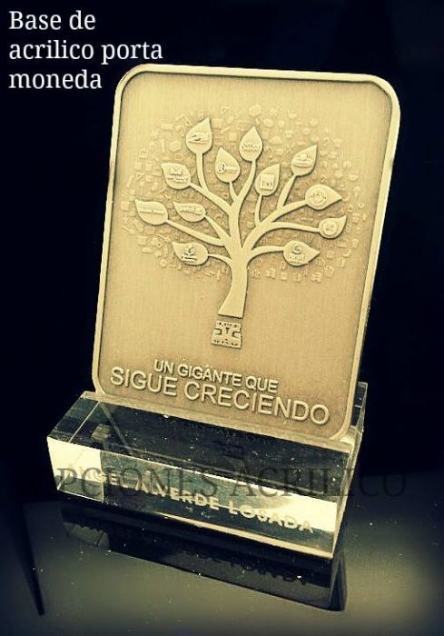 Base de acrílico porta moneda - 