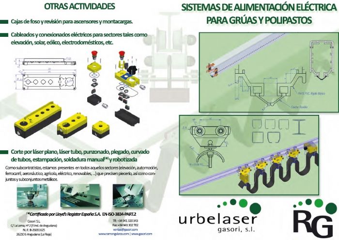 Otras actividades Gasori S.L.  - Botoneras, Cajas de foso y Revisión, Cableados y Conexionados Electricos - Gasori S.L.