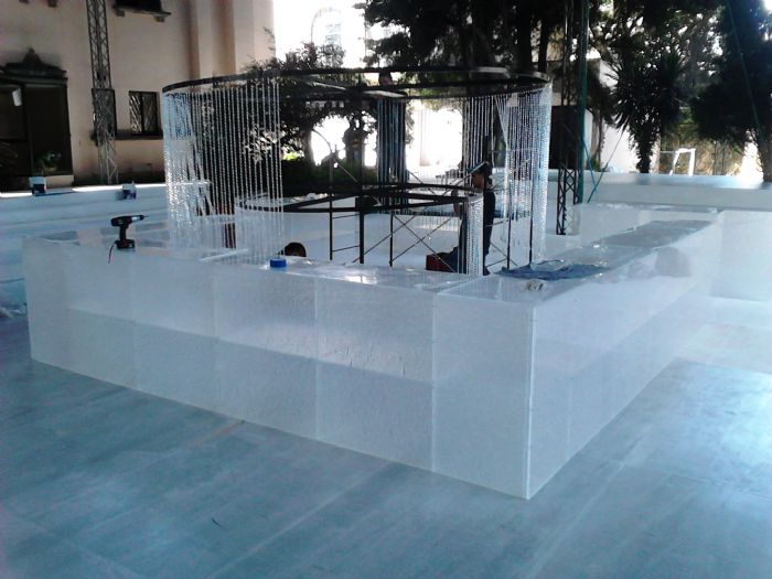 barra de acrilico labrado de 5mx5m - 