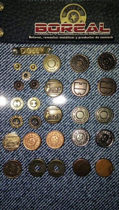 botones y remaches metalicos - jeans