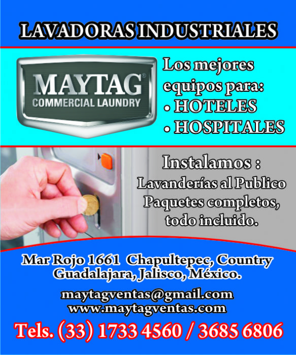 Lavadoras con fichero para  lavandería al público - MAYTAG 