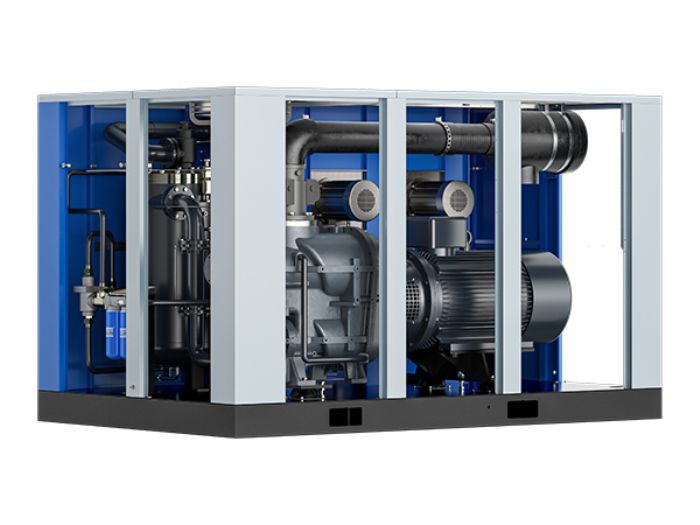 Compresor de tornillo lubricado de doble etapa con variador de velocidad - SCR COMPRESSOR