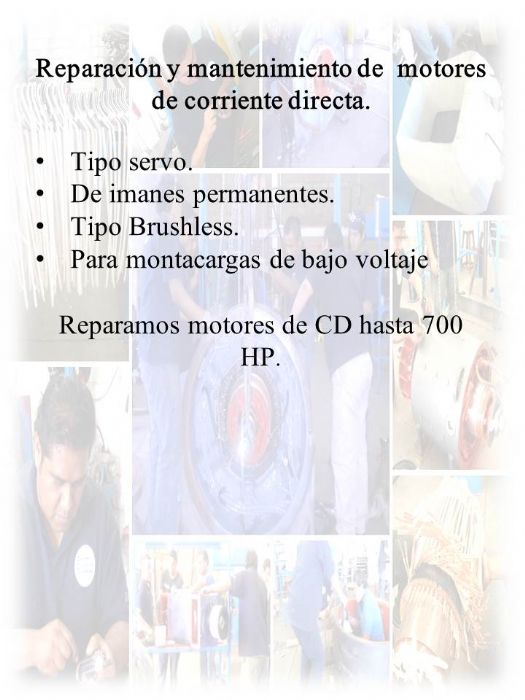 Reparación de Motores de Corriente Directa  - Diversa marcas 