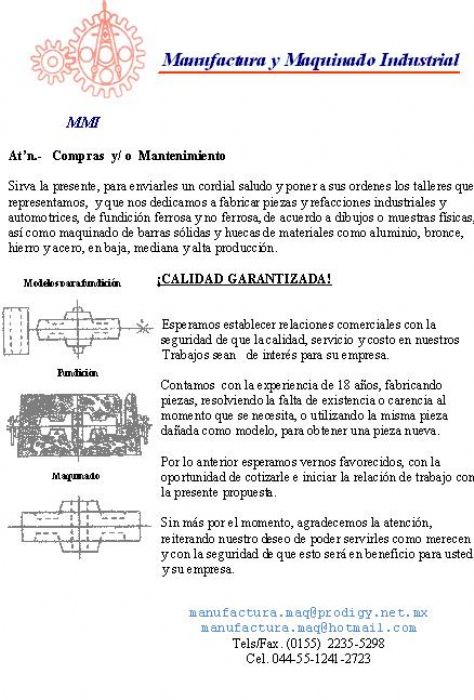 Manufactura y Maquinados Industriales - 