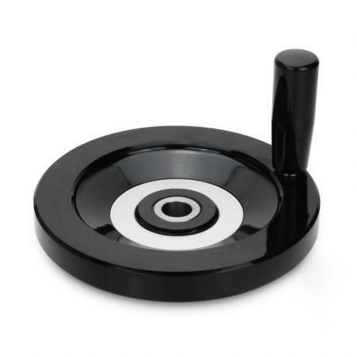  Volantes de disco sólidos Plástico fenólico reforzado con o sin empuñadura giratoria con núcleo de acero inoxidable  - JW Winco