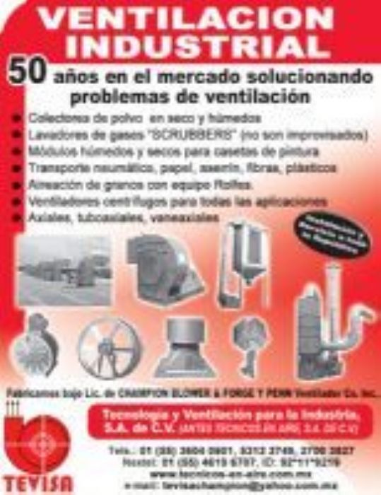 EXTRACTORES INDUSTRIALES - TECNOLOGIA Y VENTILACION PARA LA INDUSTRIA