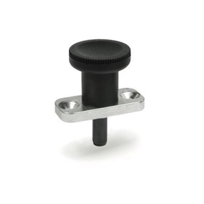  Posicionadores de indexado Con pasador de posicionador de acero, placa de montaje, sin bloqueo - JW Winco