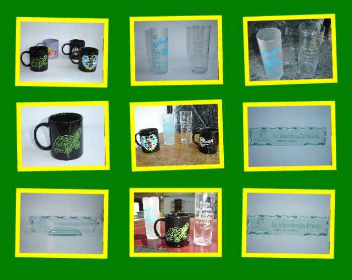 GRABADO DE TAZAS Y VIDRIO - 
