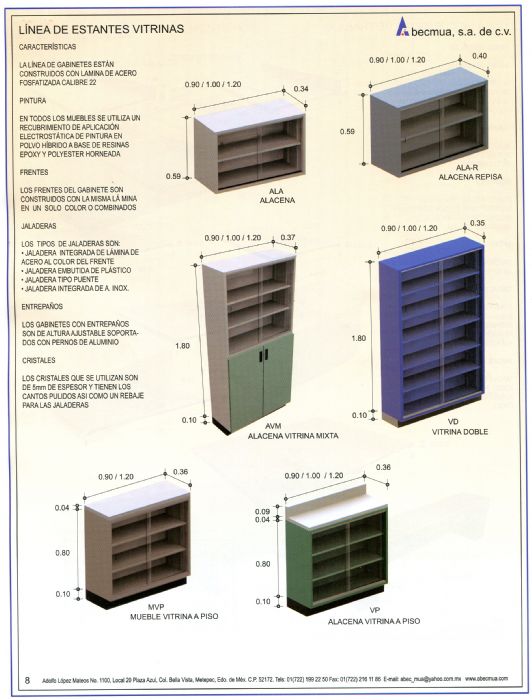ESTANTES VITRINAS  - ABECMUA 
