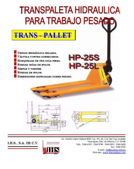 PATIN HIDRAULICO - TRANS PALLET