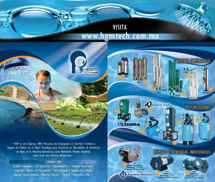 BOMBAS PARA AGUA Y PRESURIZADORES, PARA TODO TIPO DE APLICACION Y SERVICIOS. * HGM Technology * - ESPA