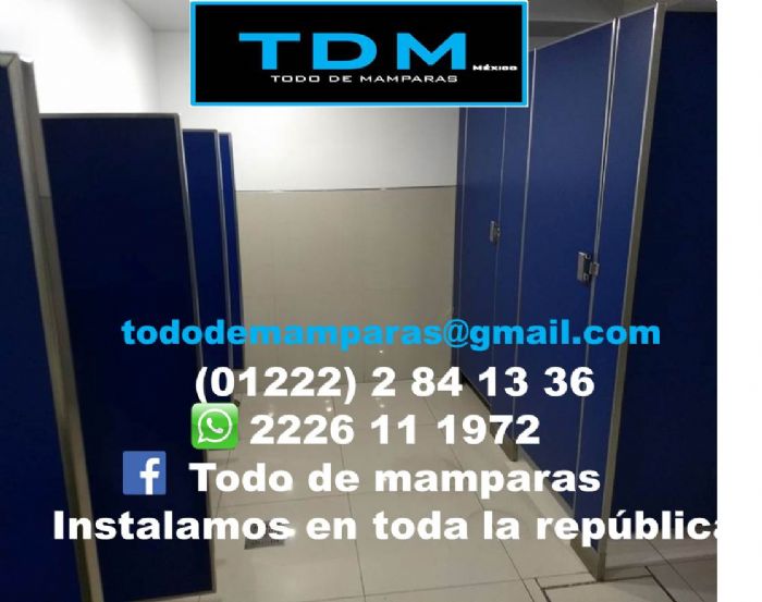 MAMPARAS PARA BAÑOS PUBLICOS - TODO DE MAMPARAS MEXICO