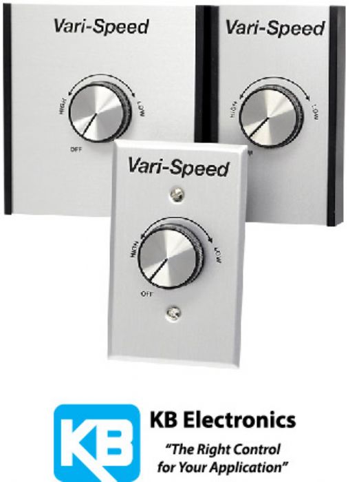 Montaje en pared, controles del ventilador del motor de CA KBWC - KB Electronics
