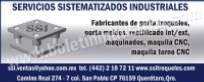 MAQUILAS INDUSTRIALES - SERVICIOS SISTEMATIZADOS INDUSTRIALES