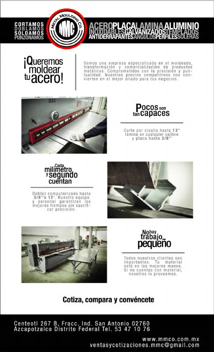 Corte y Doblez de Lamina - MMC Metal Moulding Company