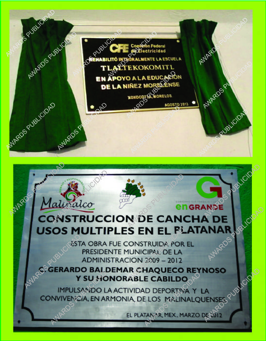PLACAS DE INVENTARIO - 