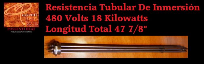 RESISTENCIA TUBULAR INMERSION POSSENTI HEAT - POSSENTI HEAT
