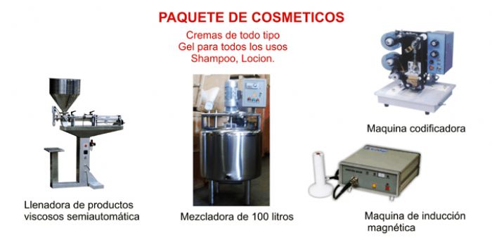Paquetes con Máquinas para  Elaborar cosméticos - 