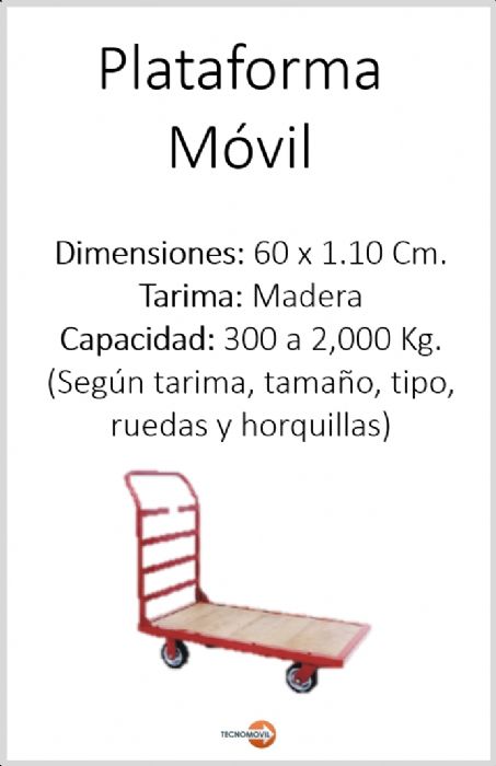 Carro plataforma - Tecnomovil