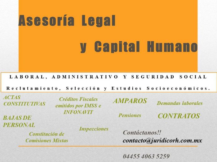 DERECHO LABORAL, ADMINISTRATIVO Y SEGURIDAD SOCIAL - ASESORIA LEGAL Y CAPITAL HUMANO