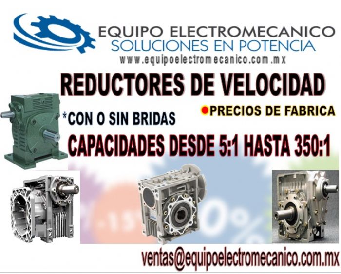 Reductores de Velocidad todas las capacidades - Equipo Electromecanico