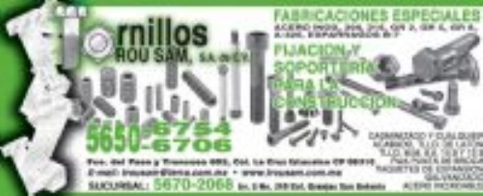 TORNILLOS INDUSTRIALES - TORNILLOS ROU SAM