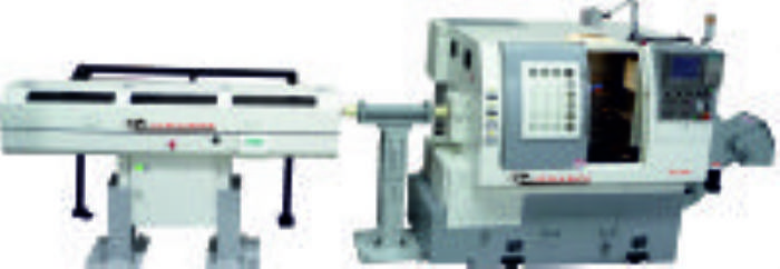 TORNO CNC CON ALIMENTADOR AUTOMATICO DE BARRAS - GUSS & ROCH