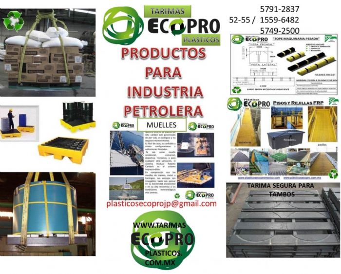 Tarima de Plastico. Protectores de Columnas. Topes para Maquinaria Pesada - PLASTICOS ECOPRO