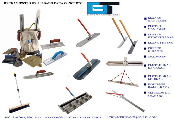 Herramienta de acabado P/ concreto - Beton Trowel