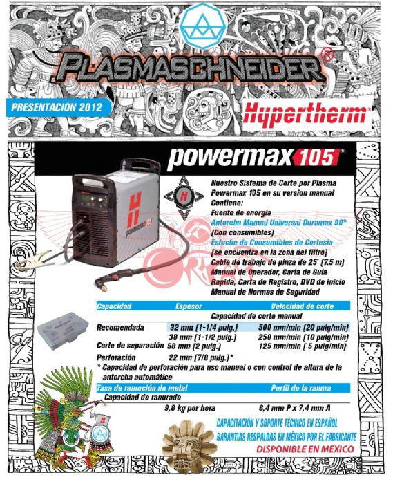 Equipo de corte por plasma Hypertherm Powermax 105 - Hypertherm