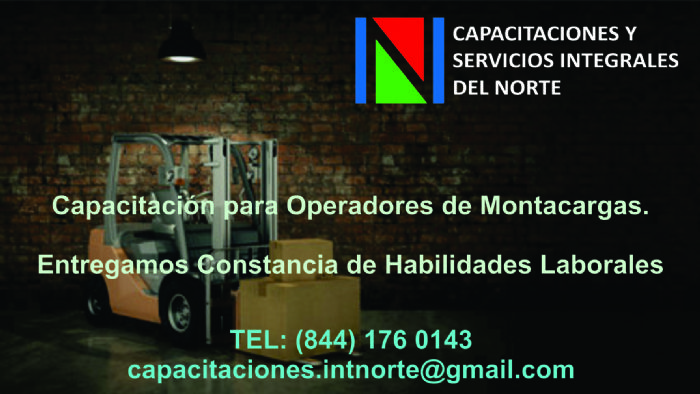 CAPACITACION PARA OPERADORES DE MONTACARGAS - CAPACITACION Y SERVICIOS INTEGRALES DEL NORTE