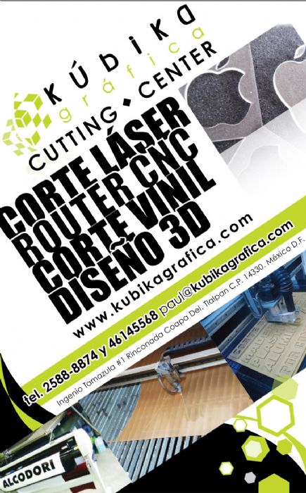 Corte Laser Grabado Laser Marcado Laser Routher CNC - Kubika Grafica cutting center