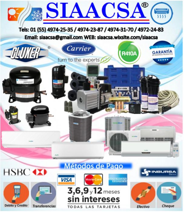 Siaacsa Aire Acondicionado  - Avaly, Carrier, GB, Cluxer, etc.