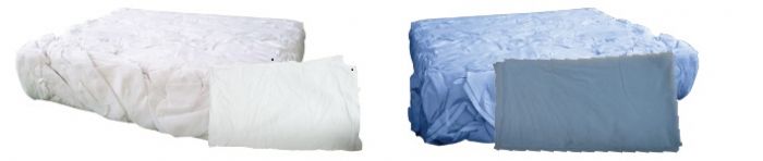  Sabana azul y blanca 100% algodon - 