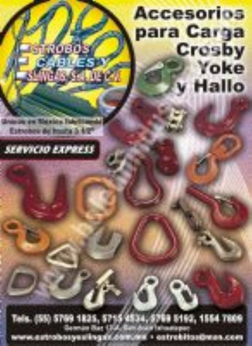 ARGOLLAS - ESTROBOS, CABLES Y ESLINGAS