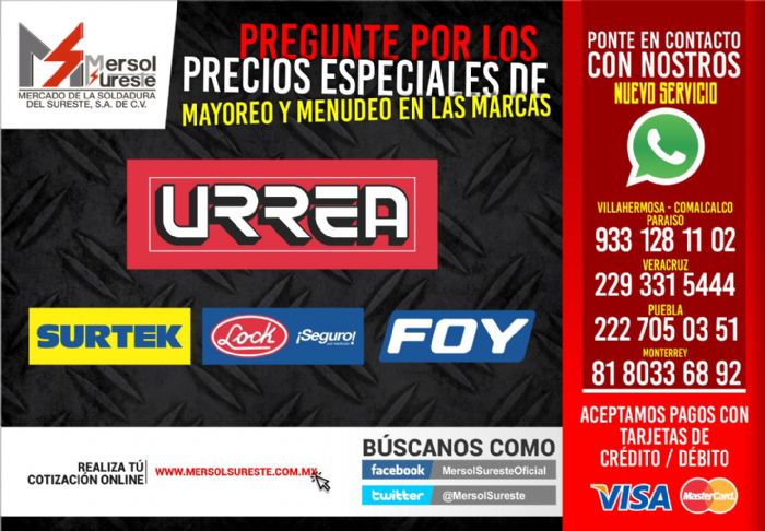 HERRAMIENTAS MANUALES Y ELECTRICAS - URREA