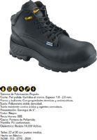 BOTA DE SEGURIDAD 107 NEG. S/P.U D. DENSIDAD C/POLIC 						 - 