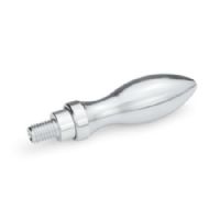 Empuñaduras giratorias Acero, aluminio o plástico, con eje liso o roscado