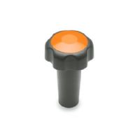  Perillas de seis lóbulos con núcleo extendido Plástico tecnopolímero, con inserto roscado