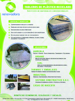 TABLERO DE PLASTICO RECICLADO - RENOVADORA SUSTENTABLE