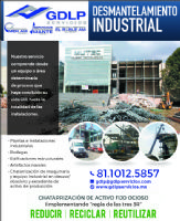 CHATARRIZACION DE MAQUINARIA Y EQUIPO INDUSTRIAL EN DESUSO - GDLP SERVICIOS