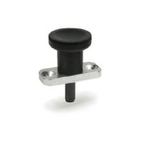  Posicionadores de indexado Con pasador de posicionador de acero, placa de montaje, sin bloqueo