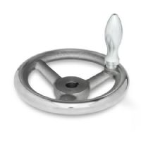  Volantes de radios con núcleo grande Hierro fundido, con o sin empuñadura giratoria