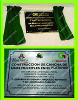 PLACAS DE BRONCE Y ACERO