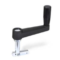  Manivelas abatibles Nylon plastificado, con orificio ciego